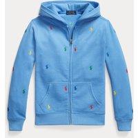 Polo Pony Zip-Up Hoodie in Cotton Mix