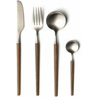 Emako Stainless Steel and Maple Wood 16-Piece Cutlery Set