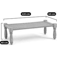 Adas Rope & Mango Wood Indian Bench