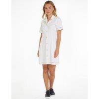 Mini Shirt Dress in Cotton Mix with Short Sleeves