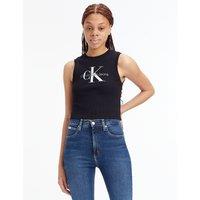 Printed Cotton Vest Top with Crew Neck