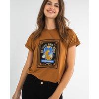 Printed Organic Cotton T-Shirt with Crew Neck and Short Sleeves