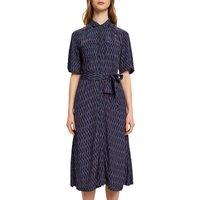 Tie-Waist Shirt Dress with Short Sleeves