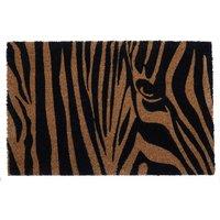 Zebra Print Coir Doormat