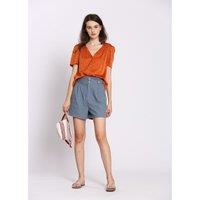 Short Sleeve V-Neck Blouse