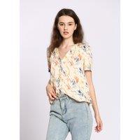 Printed Short Sleeve Blouse