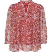 Printed Tie-Neck Blouse