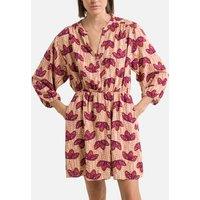 Printed Mini Dress with 3/4 Length Sleeves