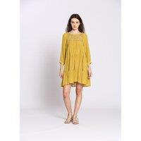 Full Mini Dress with 3/4 Length Sleeves