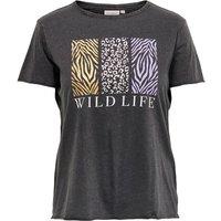 Printed Cotton T-Shirt with Short Sleeves