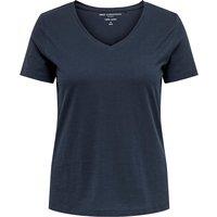 Cotton V-Neck T-Shirt with Short Sleeves