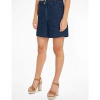 Recycled Denim Shorts with High Waist