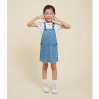 Denim Dungaree Dress in Organic Cotton