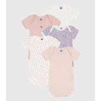 Pack of 5 Bodysuits in Organic Cotton
