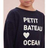 Logo Print Cotton Sweatshirt with Crew Neck