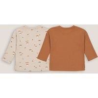 Pack of 2 T-Shirts with Long Sleeves in Mushroom Print