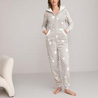 Heart Print Fleece Onesie