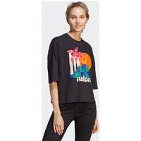 Farm Rio Graphic Gym Top in Cotton, Loose Fit