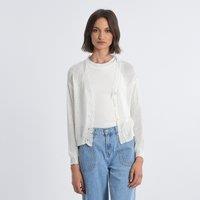 V-Neck Fine Knit Cardigan