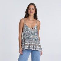 Printed Floaty Strappy Top