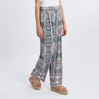 Printed Wide Leg Trousers