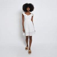 Broderie Anglaise Mini Dress in Cotton