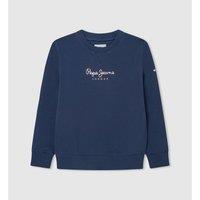 Logo Print Cotton Sweatshirt with Crew Neck