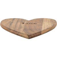 22cm Emotive Heart Acacia Wood Chopping Board