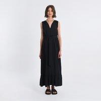 Sleeveless Maxi Dress with Tie-Waist