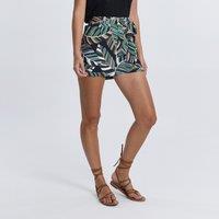 Printed Tie-Waist Shorts