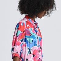 Printed Blouse with 3/4 Length Sleeves
