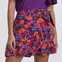 Printed Ruffled Mini Skirt