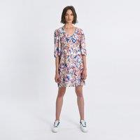 Printed Mini Dress with 3/4 Length Sleeves