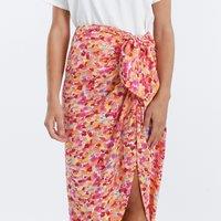 Tie-Waist Wrapover Skirt
