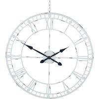 80cm Soft Grey Metal Round Wall Clock
