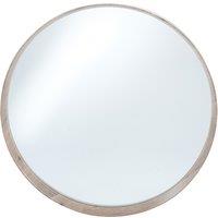 74cm Natural Wood Veneer Round Wall Mirror