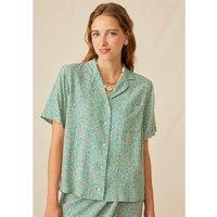 Paisley Print Shirt with Short Sleeves