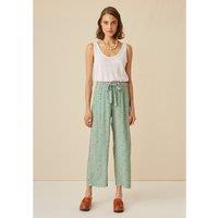 Loose, Wide Leg Trousers in Paisley Print
