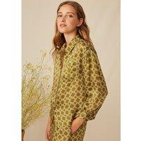 Geometric Print Shirt with Long Sleeves