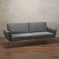 Velvet Click Clack Sofa Bed with Copper Frame