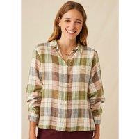 Checked Cotton Shirt with Long Sleeves