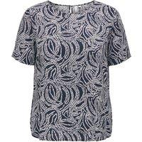 Printed Short Sleeve Blouse