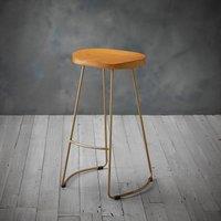 Industrial Pine Wood Barstool