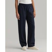 Wide Leg Trousers in Linen Mix