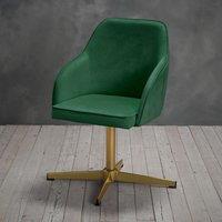 Velvet Office Chair with Gold Base