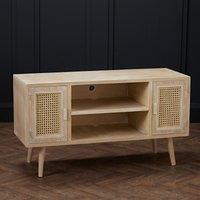 Toulouse Washed Oak Rattan TV Unit