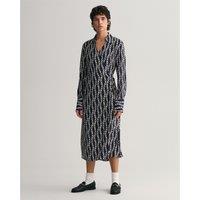 Graphic Print Wrapover Dress