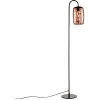 Toleco Metal & Amber Glass Floor Lamp