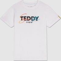 Logo Print Cotton T-Shirt with Short Sleeves