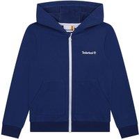 Logo Print Zipped Hoodie in Cotton Mix